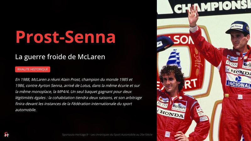 La guerre froide de McLaren : Prost contre Senna